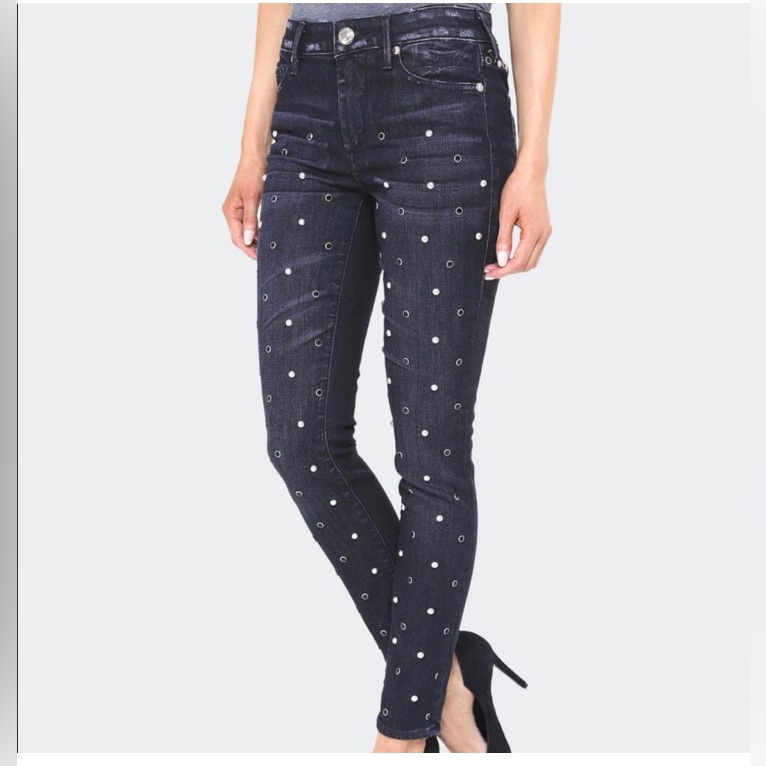 Tru Religion Halle Studded Skinny Jeans In Size 25